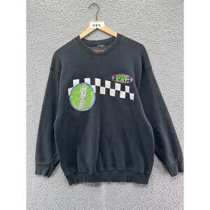 Vintage Arctic Cat Sweatshirt Mens Large Black Snowmobile